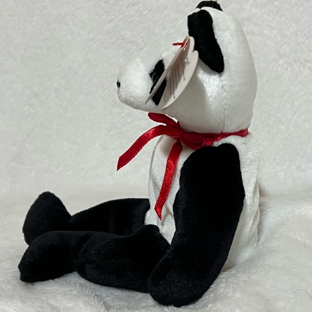 NWT Rare Errors Tag Ty Beanie Baby "Fortune" Panda Bear Retired 1997/1998 Plush - Picture 3 of 9